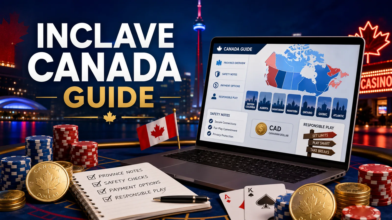 Canada province split with list cards, CAD and RG signpost